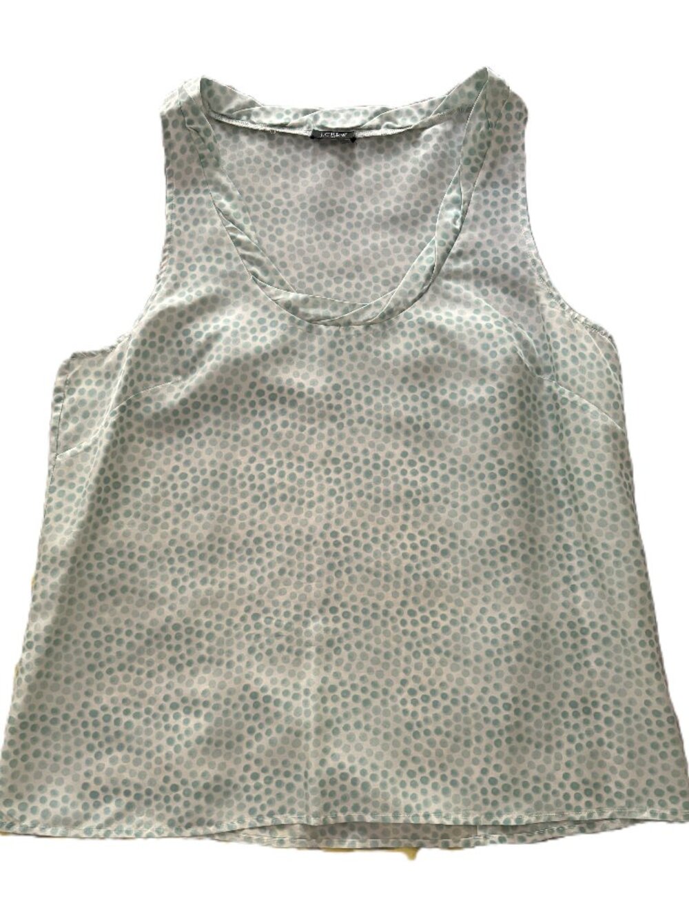 J. Crew abstract dot print sleeveless blouse, size 10